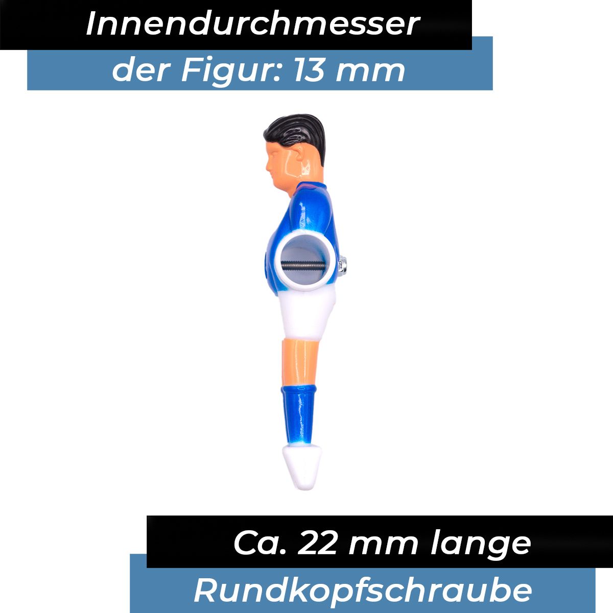 Kickerschraube Universal für 13 mm Kickerstange inkl. Muttern (22 St.)