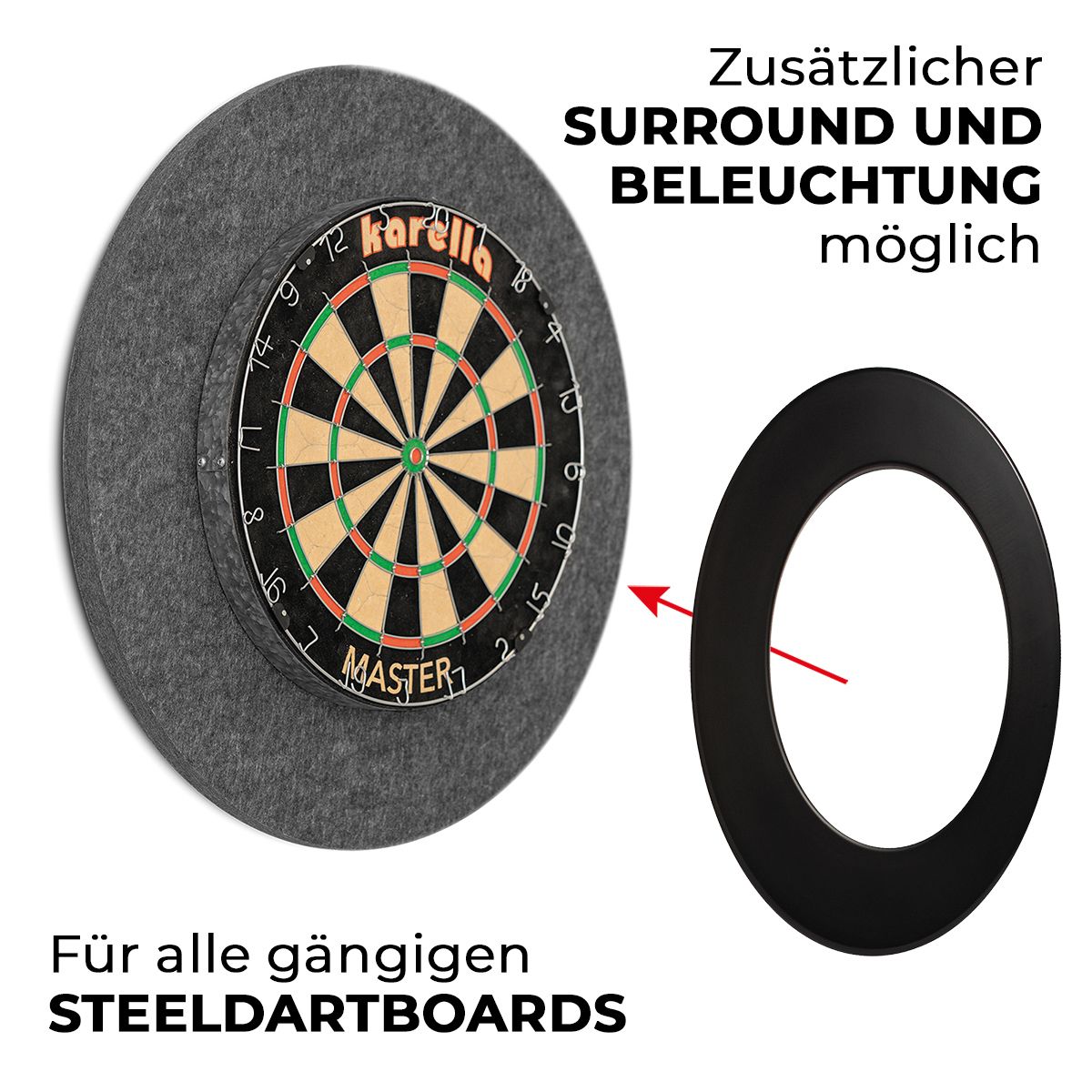 Soundproof back panel Karella with surround catch ring