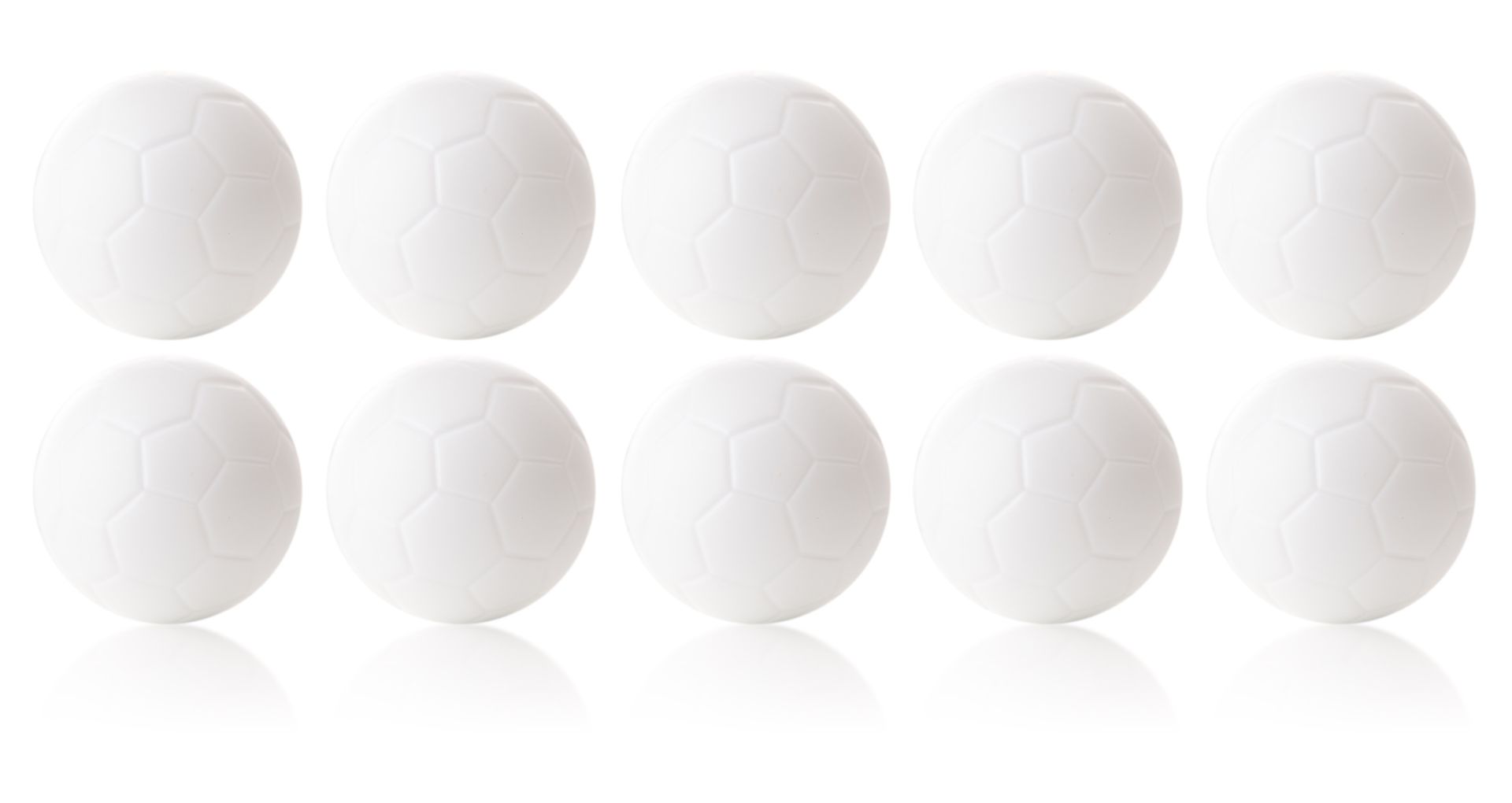 Kickerball weiß 35 mm, 10 Stück Kickerball 10er Set, 32mm, weiß, 17g