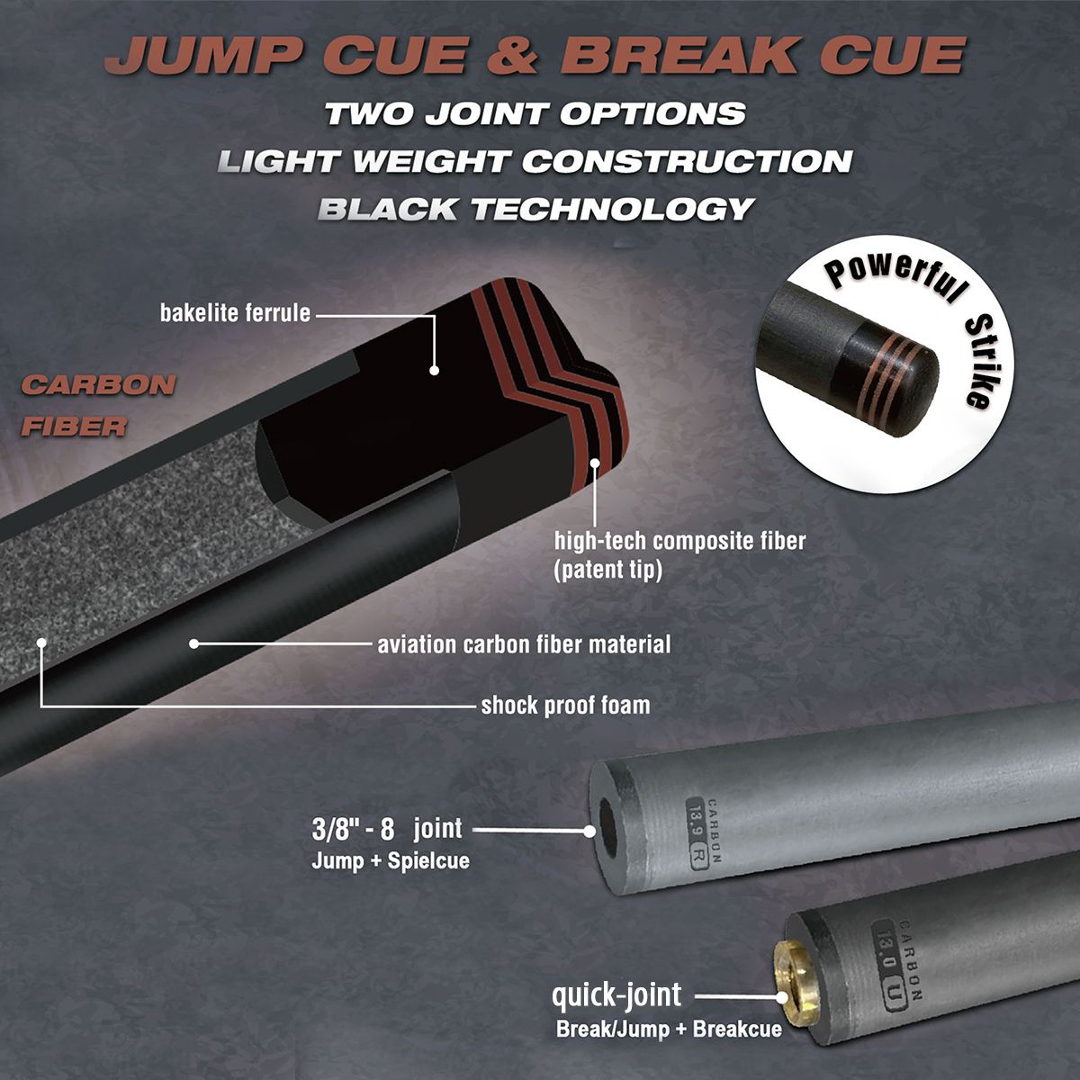Jump Cue Robertson HiPower Carbon