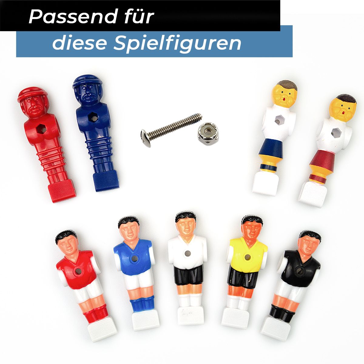 Kickerschraube Universal für 16 mm Stangen, inkl. Mutter/22 St.