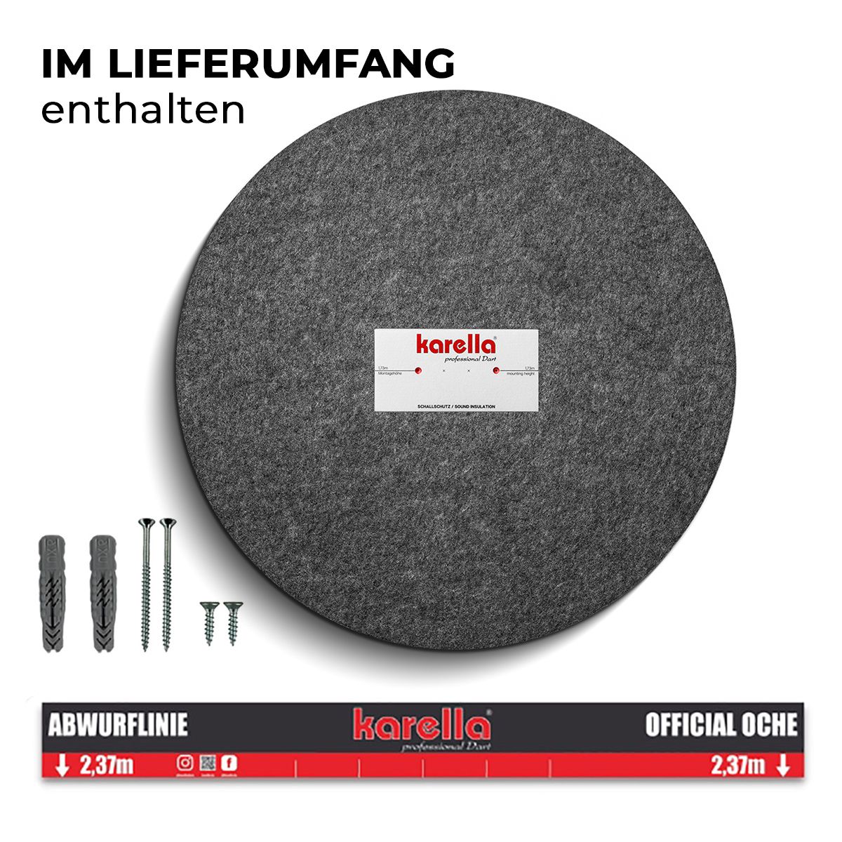 Soundproof back panel Karella with surround catch ring
