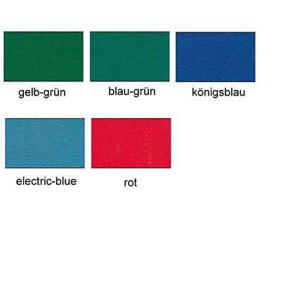 Tuch für Pool Billard, EuroSpeed in 5 Farben, Bestellung in Dezimeter